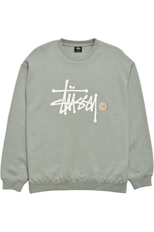 Stussy Mens Graffiti Crew Sweaters Green - QJFRS2431